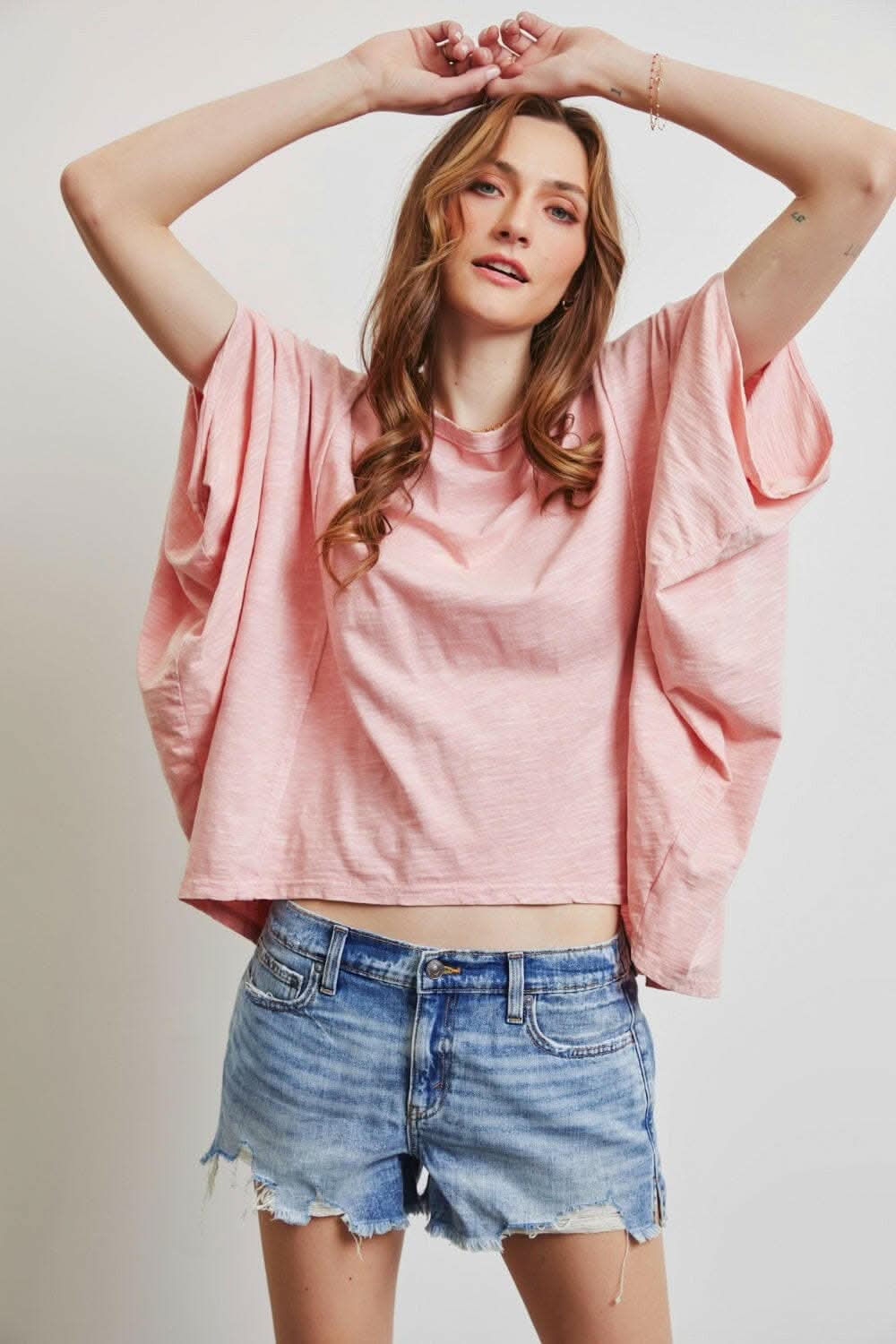 HEYSON Full Size Garment-Dyed Boat Neck Oversized Top - Love Salve